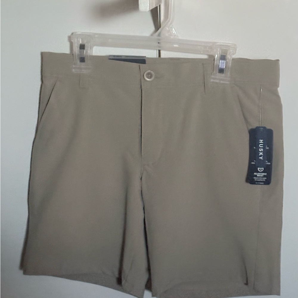 Izod Boys Size 8 Husky Khaki Performance Shorts